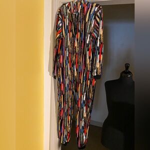 Colorful Striped Loungewear Hoodie Jumpsuit